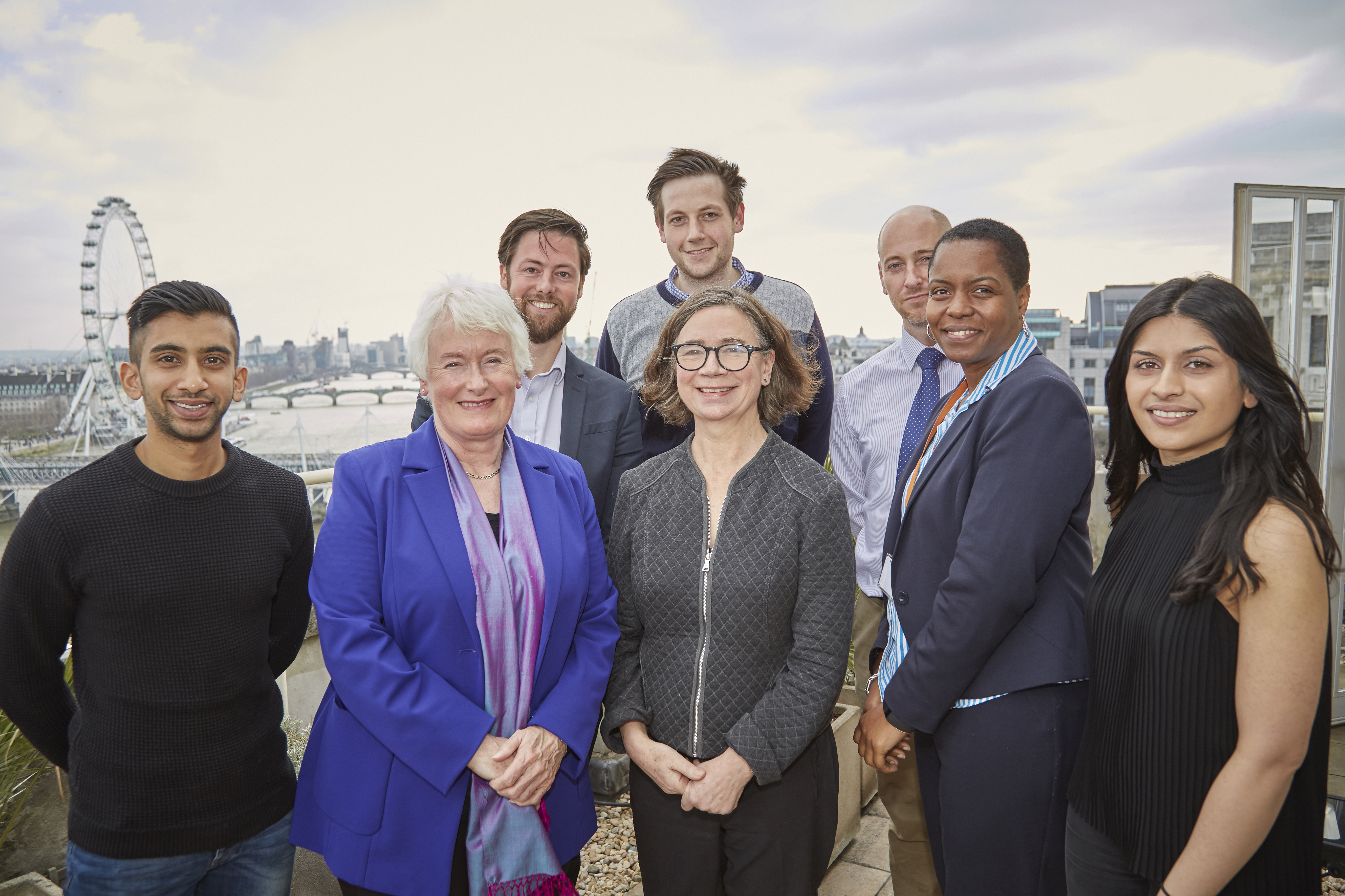 Margaret Mountford with Pearson Business School team