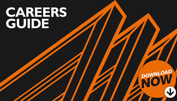 Careers Guide orange and black front cover