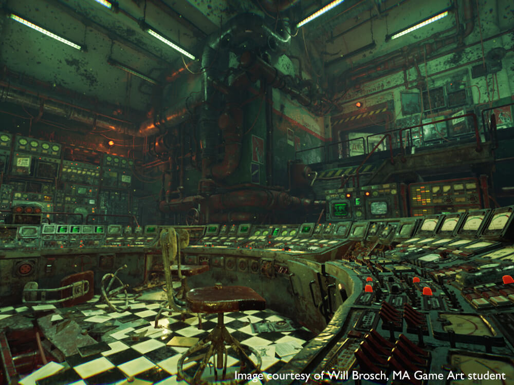 Control room designed by Game Art student