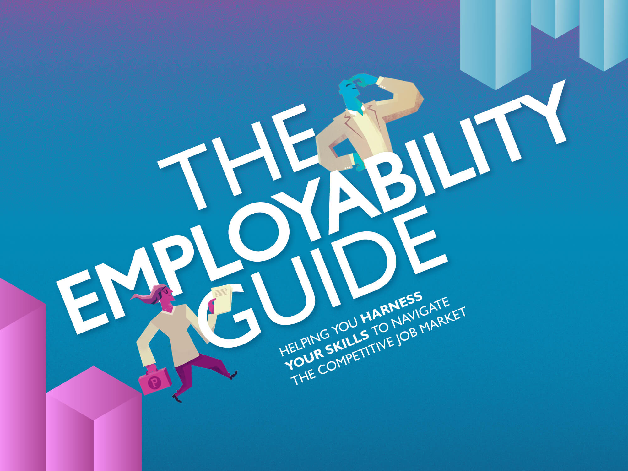 The Employability Guide title on blue background with avatars