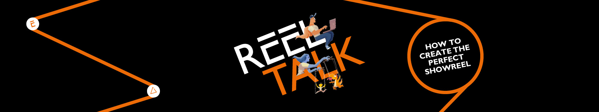 REEL Talk graphic with avatars on black background