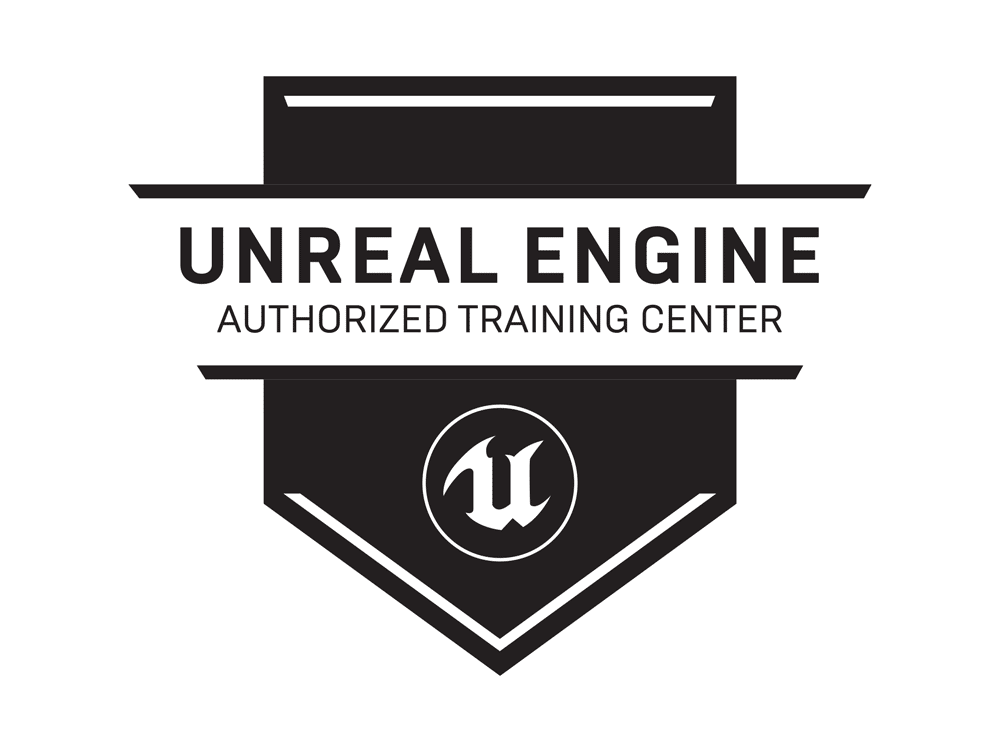 Unreal Engine Authorized Training Center black logo