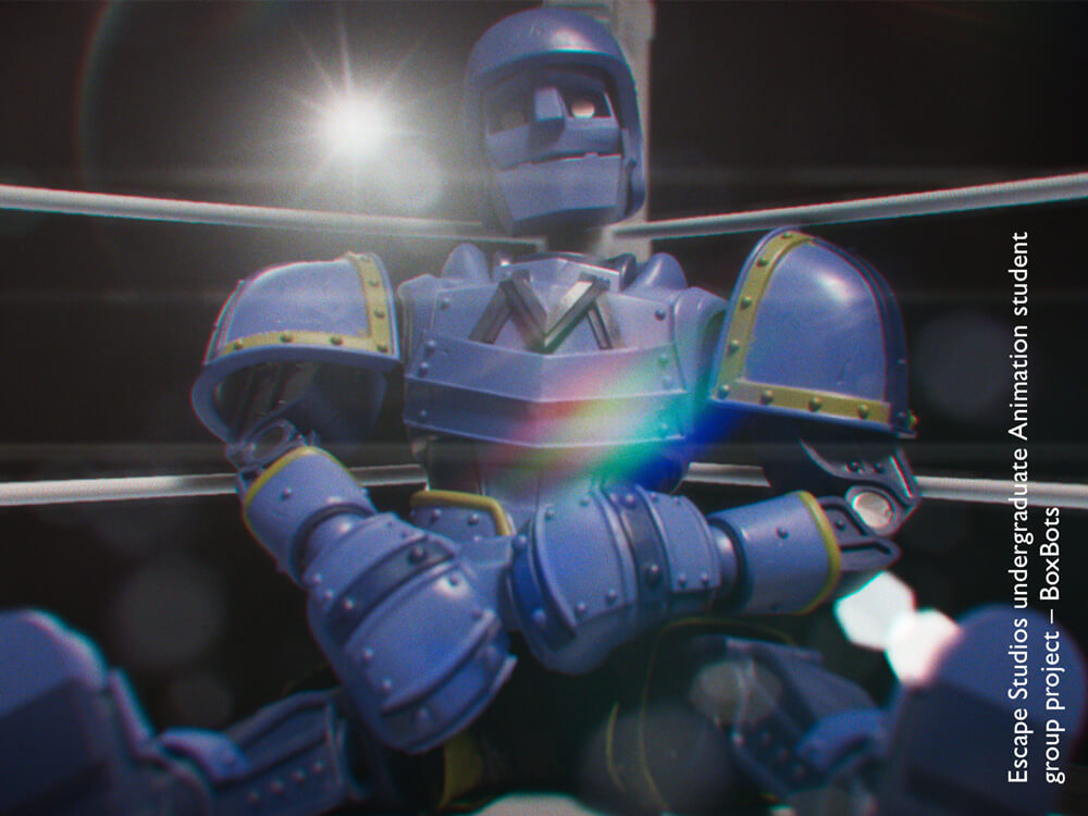 Boxbots: blue boxing robot
