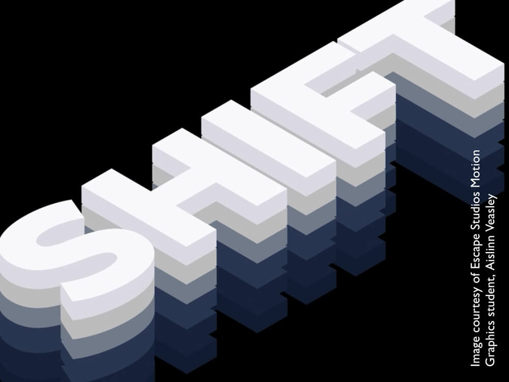 3D typography "Shift" 