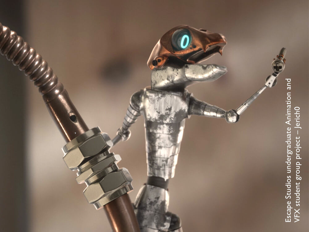 Animated metal lizzard